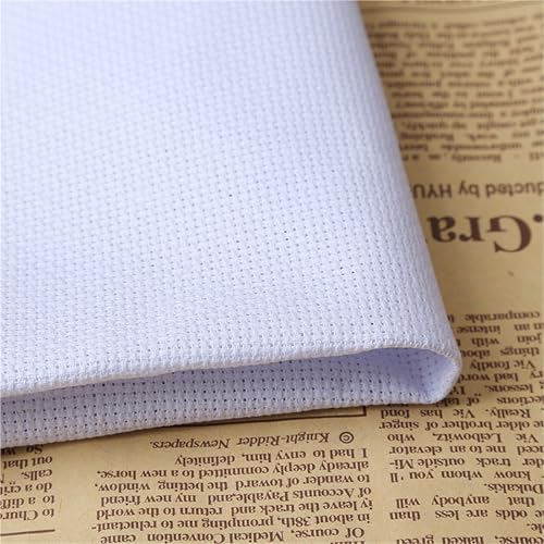 25 x 25 cm Aida-Stoff, 14 Karat Farbe, Kreuzstichstoff, Leinwand, kleines Gitter, weiße Farbnaht, Stickerei(PURPLE,14CT_150-100) von TYNXK