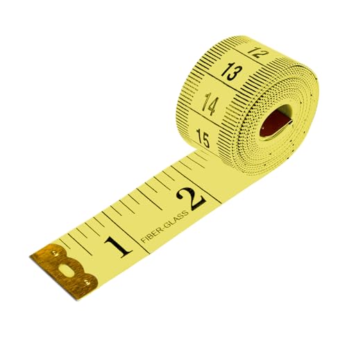 Maßband Schneidermaßband Gelb Bandmaß zum Körper Messen Brust und Taille, 150cm Maßband Schneidermaßband Gelb Bandmaß zum Körper Messen Brust und Taille, 150cm von TYPHEERX