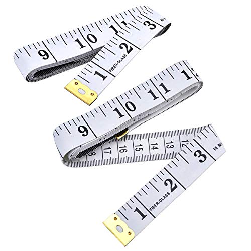Schneidermaßband Weiß Weiches Maßband für Körper und Taille, 150 cm 2 Stück Schneidermaßband Weiß Weiches Maßband für Körper und Taille, 150 cm 2 Stück von TYPHEERX