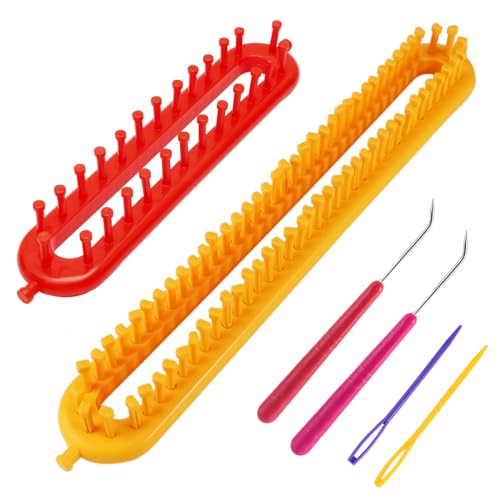 TYSM-CC Strickmaschine Set mit Strickring 2 Stück 36/26 cm Rundstrickrahmen für Erwachsene & Kinder | Loom Knitting Patterns inklusive | Perfekt für handgestrickte Schals, Mützen & Accessoires TYSM-CC Strickmaschine Set mit Strickring 2 Stück 36/26 cm Rundstrickrahmen für Erwachsene & Kinder | Loom Knitting Patterns inklusive | Perfekt für handgestrickte Schals, Mützen & Accessoires von TYSM-CC