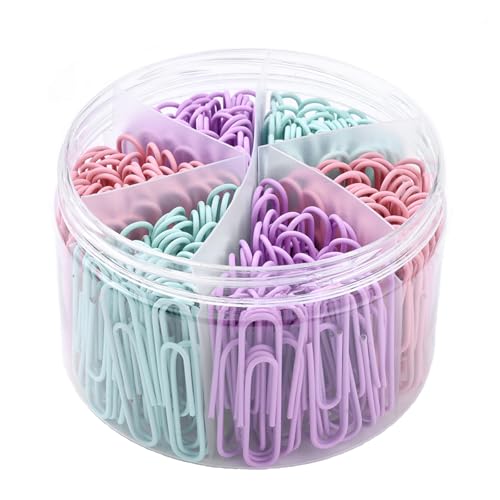 Büroklammern, farbige Macarons, 300 Stück, 50 mm, große Büroklammern für Zuhause, Büro, Schule, Papierkram und Dokumentenorganisation Büroklammern, farbige Macarons, 300 Stück, 50 mm, große Büroklammern für Zuhause, Büro, Schule, Papierkram und Dokumentenorganisation von TYSSELY