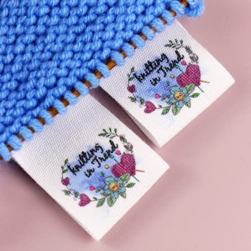 25 x 70 mm individuelles Bekleidungsetikett, personalisiertes Bio-Baumwoll-Gurtband, Logo oder Text, Nähetiketten, Anhänger für handgefertigte Gegenstände, personalisierbar (1#, 100 Stück) von TYU