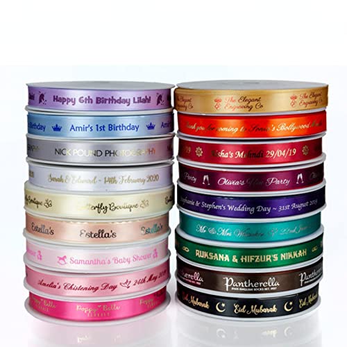 Individuelle Bänder für Geschenke, individuelle Bänder zum Basteln, individuelle Bänder, personalisierte Bänder für Babypartys (90 m, 38 mm) von TYU