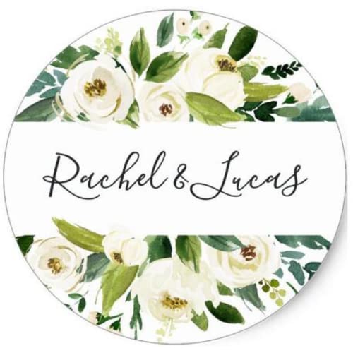 Personalisierter, runder Etiketten-Aufkleber, individueller Firmenname, individueller Name, Datum, Dankeschön-Aufkleber für Brautparty, Partygeschenke (E,7 cm) von TYU