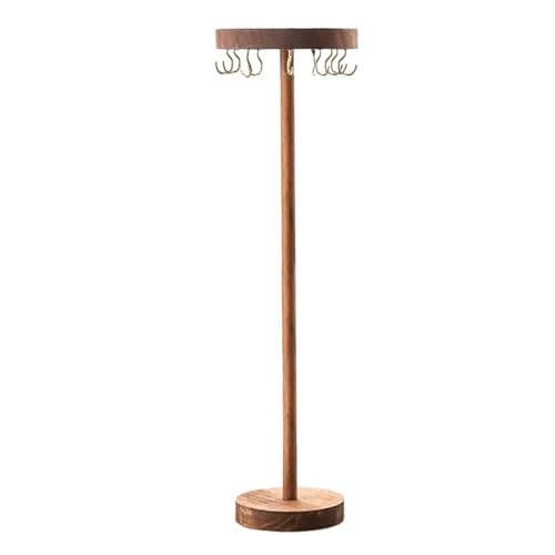 TYUIOP Schmuckständer aus Holz mit Mehrfachhaken, Schmuckorganizer für Ketten, Armbänder, Ohrringe & Ringe, Übersichtlicher Schmuckhalter für Schminktisch & Kommode (B) von TYUIOP