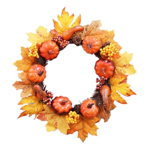 TYUKXJH Herbstkranz, künstliche Herbstkränze für Haustür, Girlande, Dekoration für den Außenbereich, für , Halloween, Weihnachten, Winter, Herbst, Jahreszeit von TYUKXJH