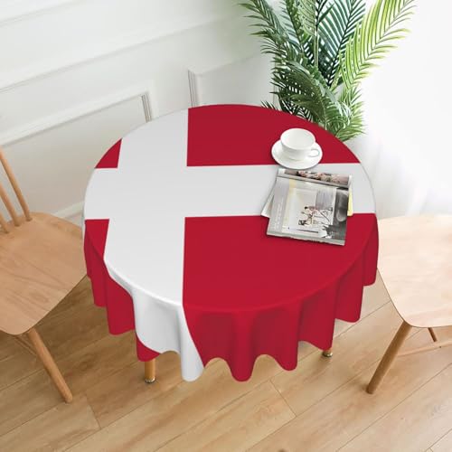 TYUMH Dänische Flagge, rund, dekorativ, lang, knitterfrei, schmutzabweisend, wasserdicht, 152,4 cm rund, Polyestergewebe, geeignet für Restaurants/Küchen/Partys TYUMH Dänische Flagge, rund, dekorativ, lang, knitterfrei, schmutzabweisend, wasserdicht, 152,4 cm rund, Polyestergewebe, geeignet für Restaurants/Küchen/Partys von TYUMH