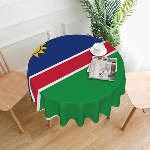 TYUMH Flagge Namibias Runde dekorative lange Tischdecke, knitterfrei, schmutzabweisend, wasserdicht, 152,4 cm rund, Polyestergewebe, geeignet für Restaurants/Küchen/Partys TYUMH Flagge Namibias Runde dekorative lange Tischdecke, knitterfrei, schmutzabweisend, wasserdicht, 152,4 cm rund, Polyestergewebe, geeignet für Restaurants/Küchen/Partys von TYUMH