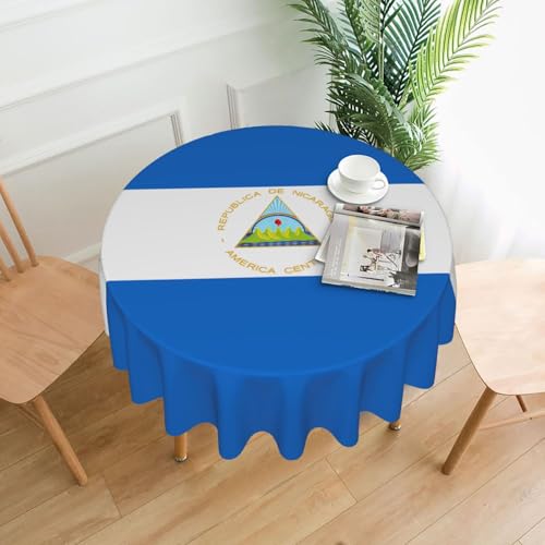 TYUMH Flagge von Nicaragua, rund, dekorativ, lang, knitterfrei, schmutzabweisend, wasserdicht, 152,4 cm rund, Polyestergewebe, geeignet für Restaurants/Küchen/Partys TYUMH Flagge von Nicaragua, rund, dekorativ, lang, knitterfrei, schmutzabweisend, wasserdicht, 152,4 cm rund, Polyestergewebe, geeignet für Restaurants/Küchen/Partys von TYUMH