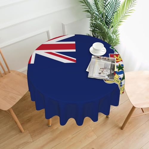 TYUMH Runde dekorative Tischdecke mit der Flagge der Kaimaninseln, knitterfrei, schmutzabweisend, wasserdicht, 152,4 cm rund, Polyestergewebe, geeignet für Restaurants/Küchen/Partys TYUMH Runde dekorative Tischdecke mit der Flagge der Kaimaninseln, knitterfrei, schmutzabweisend, wasserdicht, 152,4 cm rund, Polyestergewebe, geeignet für Restaurants/Küchen/Partys von TYUMH