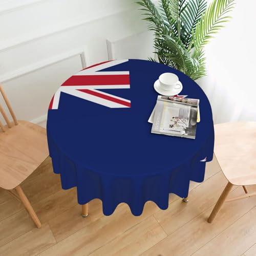 TYUMH Runde dekorative Tischdecke mit neuseeländischer Flagge, knitterfrei, schmutzabweisend, wasserdicht, 152,4 cm rund, Polyestergewebe, geeignet für Restaurants/Küchen/Partys TYUMH Runde dekorative Tischdecke mit neuseeländischer Flagge, knitterfrei, schmutzabweisend, wasserdicht, 152,4 cm rund, Polyestergewebe, geeignet für Restaurants/Küchen/Partys von TYUMH