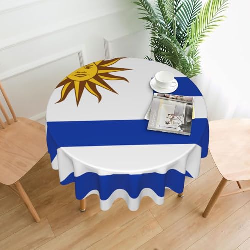 TYUMH Uruguay Tischdecke, rund, dekorativ, lang, knitterfrei, schmutzabweisend, wasserdicht, 152,4 cm rund, Polyestergewebe, geeignet für Restaurants/Küchen/Partys TYUMH Uruguay Tischdecke, rund, dekorativ, lang, knitterfrei, schmutzabweisend, wasserdicht, 152,4 cm rund, Polyestergewebe, geeignet für Restaurants/Küchen/Partys von TYUMH