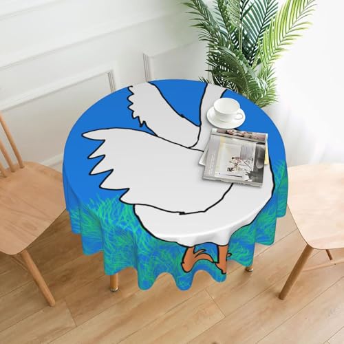 TYUMH White Goose Spread its Wings Runde dekorative lange Tischdecke, knitterfrei, schmutzabweisend, wasserdicht, 152,4 cm rund, Polyestergewebe, geeignet für Restaurants/Küchen/Partys TYUMH White Goose Spread its Wings Runde dekorative lange Tischdecke, knitterfrei, schmutzabweisend, wasserdicht, 152,4 cm rund, Polyestergewebe, geeignet für Restaurants/Küchen/Partys von TYUMH