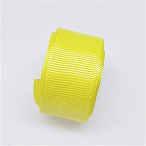 1/4 '' 6 mm einfarbiges Ripsband Verpackung 5/20 Yards Mischungsfarbe Schleife Feier Dekoration DIY Materialien Tape-YELLOW,20yards von TYUTEQN