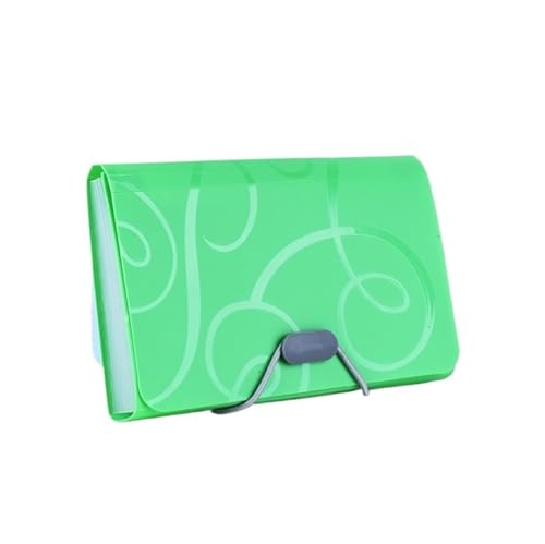 Aktenmappen, Aktenumschläge, Aktenordner, Neuer kreativer mehrschichtiger PVC-Ordner in Bonbonfarben for Dokumentenordner, Schulbüro, Schreibwaren, Akten-Organizer (Farbe: Rot) (Farbe: Grün)(Green) von TYUrmiui
