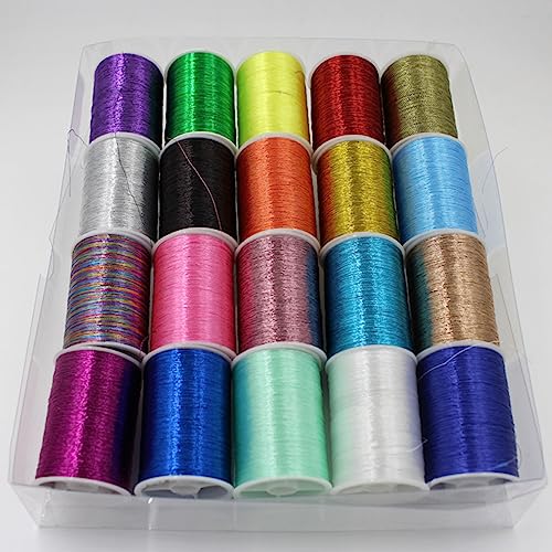 Baumwollgarn, 1 Box Needle Work Sewing Craft Spool Thread Embroidery Glitter Yarn Crafts Baumwollgarn, 1 Box Needle Work Sewing Craft Spool Thread Embroidery Glitter Yarn Crafts von TYUrmiui