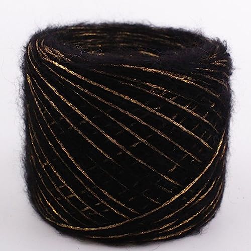 Baumwollgarn, 250g Gold Silver Silk Wool Metallized Yarn Skein DIY Thick Crochet Knit Yarn Baumwollgarn, 250g Gold Silver Silk Wool Metallized Yarn Skein DIY Thick Crochet Knit Yarn von TYUrmiui
