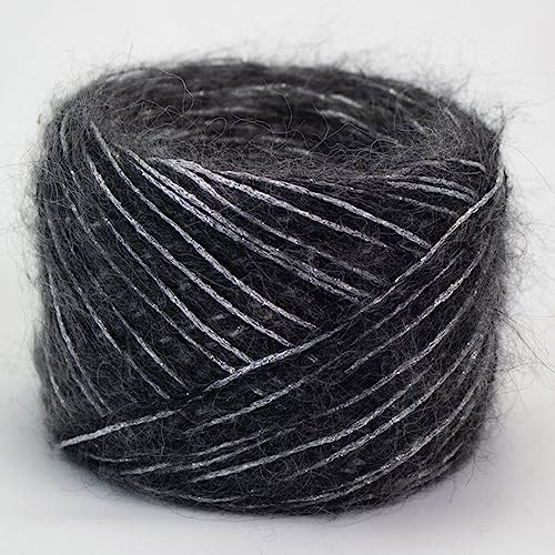 Baumwollgarn, 250g Gold Silver Silk Wool Metallized Yarn Skein DIY Thick Crochet Knit Yarn von TYUrmiui