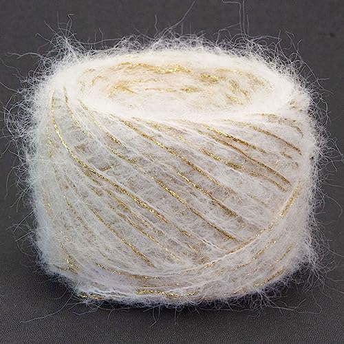 Baumwollgarn, 250g Gold Silver Silk Wool Metallized Yarn Skein DIY Thick Crochet Knit Yarn Baumwollgarn, 250g Gold Silver Silk Wool Metallized Yarn Skein DIY Thick Crochet Knit Yarn von TYUrmiui