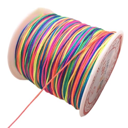 Geflochtenes Seil, 0,8/1,0 mm Multicolor Nylon Armband geflochten String DIY Quasten Perlen Thread Geflochtenes Seil, 0,8/1,0 mm Multicolor Nylon Armband geflochten String DIY Quasten Perlen Thread von TYUrmiui