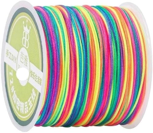 Geflochtenes Seil, 0,8 mm Nylonschnur Seil Halskette Armband Seil geflochtene Quasten DIY Perlen String Geflochtenes Seil, 0,8 mm Nylonschnur Seil Halskette Armband Seil geflochtene Quasten DIY Perlen String von TYUrmiui