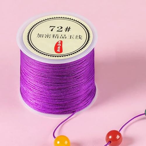 Geflochtenes Seil, 50 m/Rolle 0,8 mm Nylon-Armbänder geflochtene Schnur for Quasten DIY Perlen String Geflochtenes Seil, 50 m/Rolle 0,8 mm Nylon-Armbänder geflochtene Schnur for Quasten DIY Perlen String von TYUrmiui