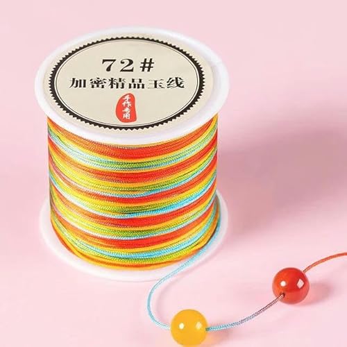 Geflochtenes Seil, 50 m/Rolle 0,8 mm Nylon-Armbänder geflochtene Schnur for Quasten DIY Perlen String Geflochtenes Seil, 50 m/Rolle 0,8 mm Nylon-Armbänder geflochtene Schnur for Quasten DIY Perlen String von TYUrmiui