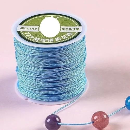 Geflochtenes Seil, 50 m/Rolle 0,8 mm Nylon-Armbänder geflochtene Schnur for Quasten DIY Perlen String Geflochtenes Seil, 50 m/Rolle 0,8 mm Nylon-Armbänder geflochtene Schnur for Quasten DIY Perlen String von TYUrmiui