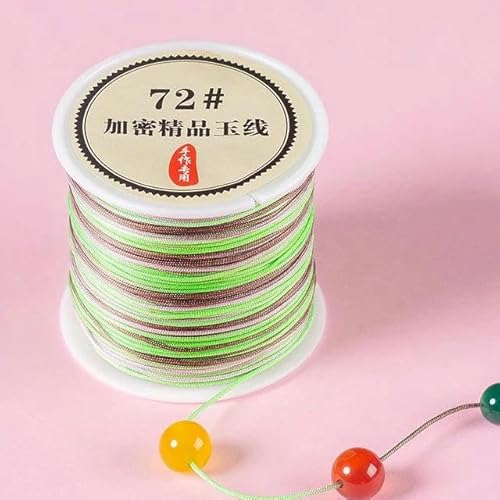 Geflochtenes Seil, 50 m/Rolle 0,8 mm Nylon-Armbänder geflochtene Schnur for Quasten DIY Perlen String Geflochtenes Seil, 50 m/Rolle 0,8 mm Nylon-Armbänder geflochtene Schnur for Quasten DIY Perlen String von TYUrmiui