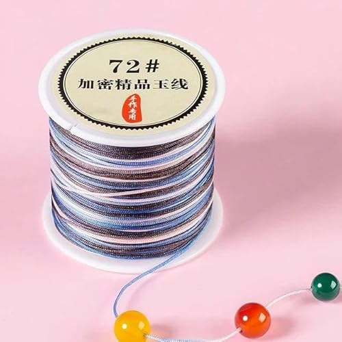 Geflochtenes Seil, 50 m/Rolle 0,8 mm Nylon-Armbänder geflochtene Schnur for Quasten DIY Perlen String Geflochtenes Seil, 50 m/Rolle 0,8 mm Nylon-Armbänder geflochtene Schnur for Quasten DIY Perlen String von TYUrmiui