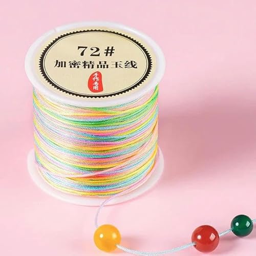 Geflochtenes Seil, 50 m/Rolle 0,8 mm Nylon-Armbänder geflochtene Schnur for Quasten DIY Perlen String Geflochtenes Seil, 50 m/Rolle 0,8 mm Nylon-Armbänder geflochtene Schnur for Quasten DIY Perlen String von TYUrmiui