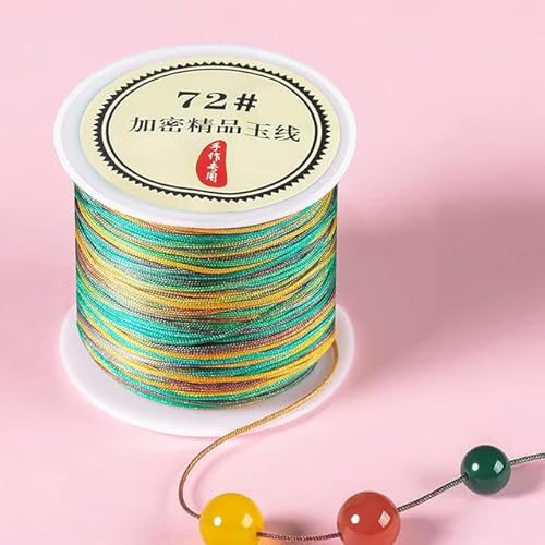 Geflochtenes Seil, 50 m/Rolle 0,8 mm Nylon-Armbänder geflochtene Schnur for Quasten DIY Perlen String Geflochtenes Seil, 50 m/Rolle 0,8 mm Nylon-Armbänder geflochtene Schnur for Quasten DIY Perlen String von TYUrmiui