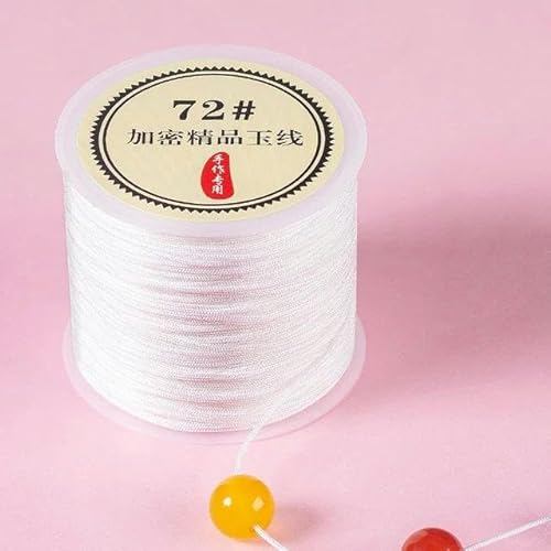 Geflochtenes Seil, 50 m/Rolle 0,8 mm Nylon-Armbänder geflochtene Schnur for Quasten DIY Perlen String Geflochtenes Seil, 50 m/Rolle 0,8 mm Nylon-Armbänder geflochtene Schnur for Quasten DIY Perlen String von TYUrmiui