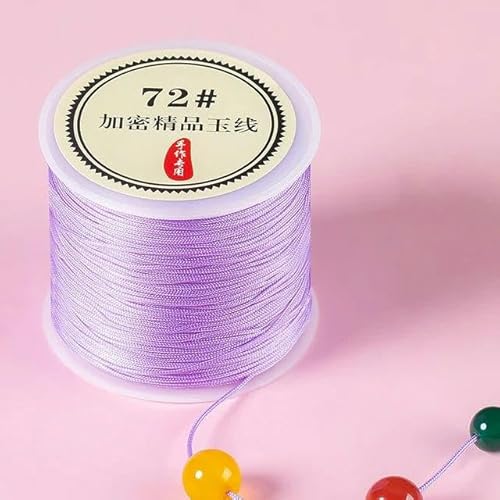 Geflochtenes Seil, 50 m/Rolle 0,8 mm Nylon-Armbänder geflochtene Schnur for Quasten DIY Perlen String Geflochtenes Seil, 50 m/Rolle 0,8 mm Nylon-Armbänder geflochtene Schnur for Quasten DIY Perlen String von TYUrmiui