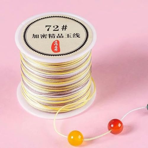 Geflochtenes Seil, 50 m/Rolle 0,8 mm Nylon-Armbänder geflochtene Schnur for Quasten DIY Perlen String Geflochtenes Seil, 50 m/Rolle 0,8 mm Nylon-Armbänder geflochtene Schnur for Quasten DIY Perlen String von TYUrmiui