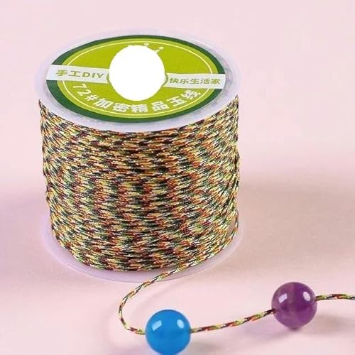 Geflochtenes Seil, 50 m/Rolle 0,8 mm Nylon-Armbänder geflochtene Schnur for Quasten DIY Perlen String Geflochtenes Seil, 50 m/Rolle 0,8 mm Nylon-Armbänder geflochtene Schnur for Quasten DIY Perlen String von TYUrmiui