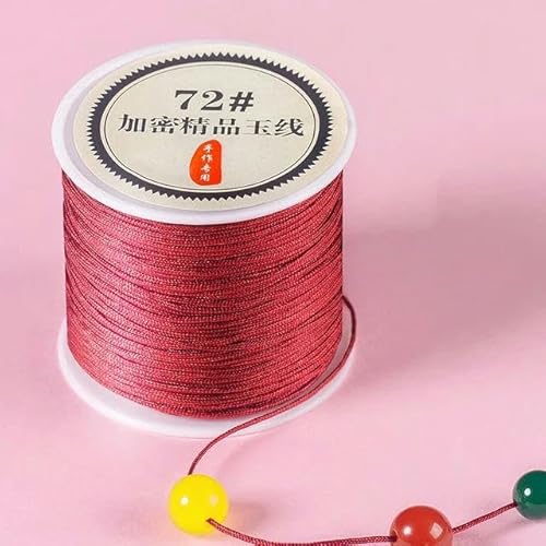 Geflochtenes Seil, 50 m/Rolle 0,8 mm Nylon-Armbänder geflochtene Schnur for Quasten DIY Perlen String Geflochtenes Seil, 50 m/Rolle 0,8 mm Nylon-Armbänder geflochtene Schnur for Quasten DIY Perlen String von TYUrmiui