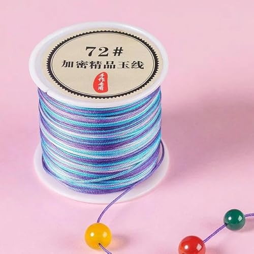 Geflochtenes Seil, 50 m/Rolle 0,8 mm Nylon-Armbänder geflochtene Schnur for Quasten DIY Perlen String Geflochtenes Seil, 50 m/Rolle 0,8 mm Nylon-Armbänder geflochtene Schnur for Quasten DIY Perlen String von TYUrmiui