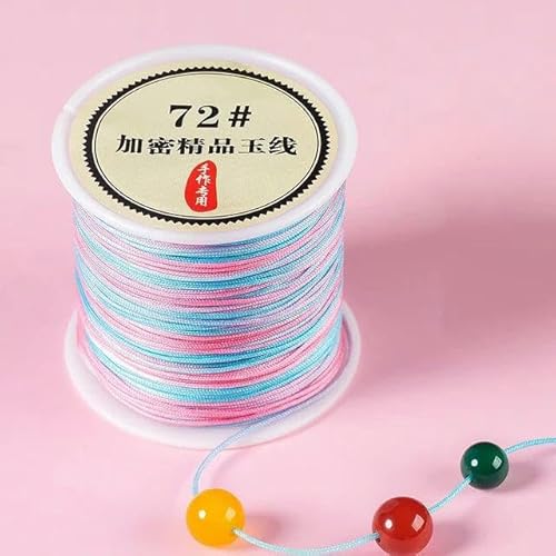 Geflochtenes Seil, 50 m/Rolle 0,8 mm Nylon-Armbänder geflochtene Schnur for Quasten DIY Perlen String Geflochtenes Seil, 50 m/Rolle 0,8 mm Nylon-Armbänder geflochtene Schnur for Quasten DIY Perlen String von TYUrmiui