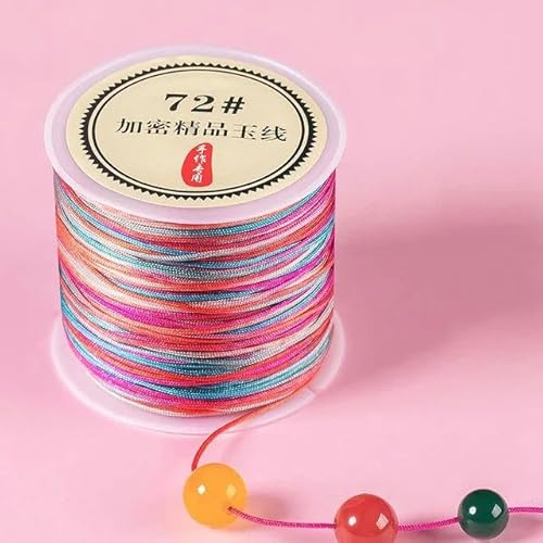 Geflochtenes Seil, 50 m/Rolle 0,8 mm Nylon-Armbänder geflochtene Schnur for Quasten DIY Perlen String Geflochtenes Seil, 50 m/Rolle 0,8 mm Nylon-Armbänder geflochtene Schnur for Quasten DIY Perlen String von TYUrmiui