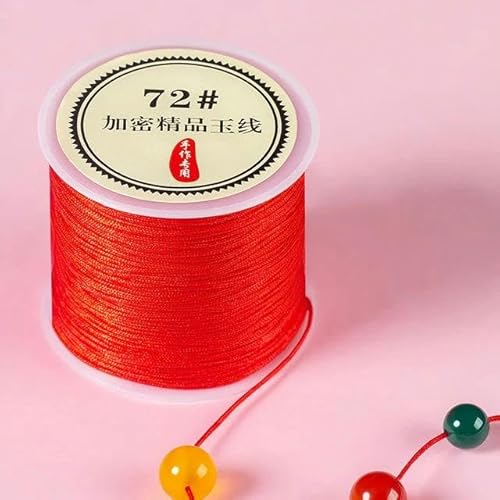 Geflochtenes Seil, 50 m/Rolle 0,8 mm Nylon-Armbänder geflochtene Schnur for Quasten DIY Perlen String Geflochtenes Seil, 50 m/Rolle 0,8 mm Nylon-Armbänder geflochtene Schnur for Quasten DIY Perlen String von TYUrmiui