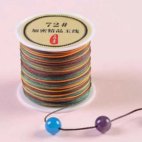 Geflochtenes Seil, 50 m/Rolle 0,8 mm Nylon-Armbänder geflochtene Schnur for Quasten DIY Perlen String Geflochtenes Seil, 50 m/Rolle 0,8 mm Nylon-Armbänder geflochtene Schnur for Quasten DIY Perlen String von TYUrmiui