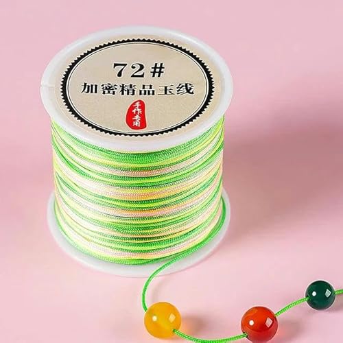 Geflochtenes Seil, 50 m/Rolle 0,8 mm Nylon-Armbänder geflochtene Schnur for Quasten DIY Perlen String Geflochtenes Seil, 50 m/Rolle 0,8 mm Nylon-Armbänder geflochtene Schnur for Quasten DIY Perlen String von TYUrmiui