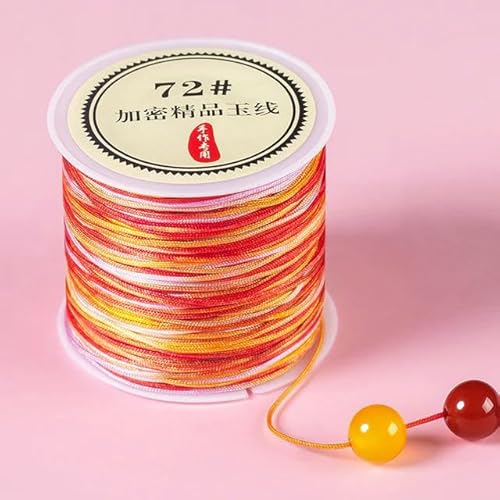Geflochtenes Seil, 50 m/Rolle 0,8 mm Nylon-Armbänder geflochtene Schnur for Quasten DIY Perlen String Geflochtenes Seil, 50 m/Rolle 0,8 mm Nylon-Armbänder geflochtene Schnur for Quasten DIY Perlen String von TYUrmiui