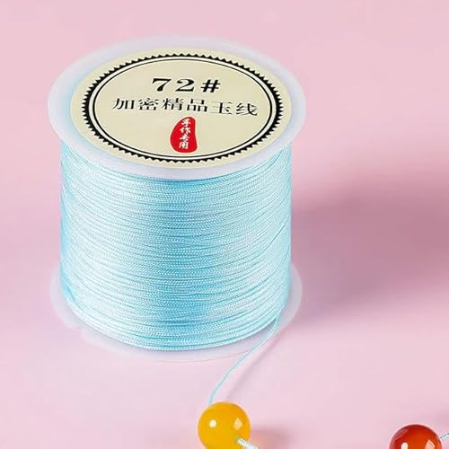Geflochtenes Seil, 50 m/Rolle 0,8 mm Nylon-Armbänder geflochtene Schnur for Quasten DIY Perlen String Geflochtenes Seil, 50 m/Rolle 0,8 mm Nylon-Armbänder geflochtene Schnur for Quasten DIY Perlen String von TYUrmiui