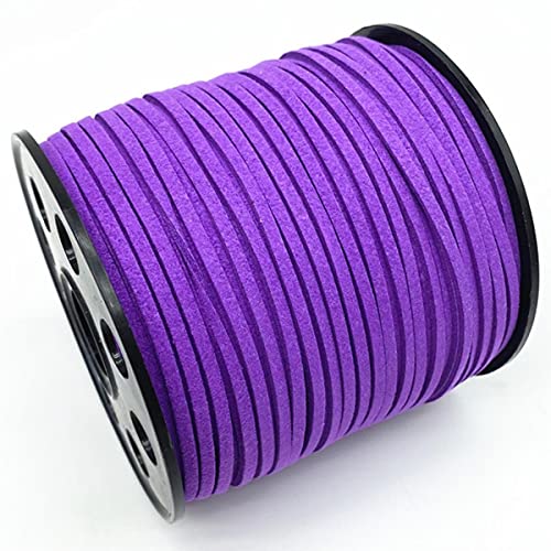 Geflochtenes Seil, 95 Yards 3 mm flache geflochtene Kordel aus Wildlederimitat for DIY-Schmuckherstellungszubehör Geflochtenes Seil, 95 Yards 3 mm flache geflochtene Kordel aus Wildlederimitat for DIY-Schmuckherstellungszubehör von TYUrmiui