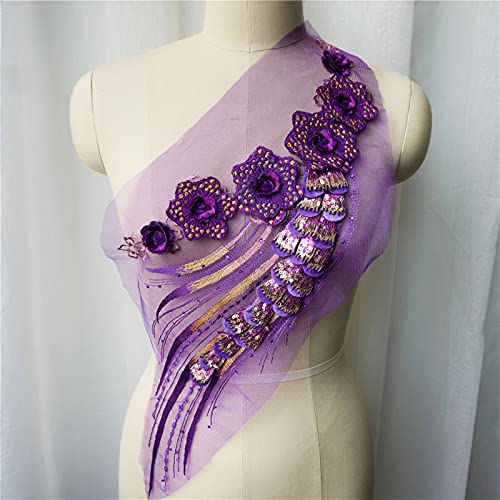 Spitzenmotiv-Applikation, Spitzenstoff, Paillettenquaste, bestickt, Kleid, Applikationen, Kragen, Netzstoff Spitzenmotiv-Applikation, Spitzenstoff, Paillettenquaste, bestickt, Kleid, Applikationen, Kragen, Netzstoff von TYUrmiui