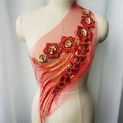 Spitzenmotiv-Applikation, Spitzenstoff, Paillettenquaste, bestickt, Kleid, Applikationen, Kragen, Netzstoff Spitzenmotiv-Applikation, Spitzenstoff, Paillettenquaste, bestickt, Kleid, Applikationen, Kragen, Netzstoff von TYUrmiui