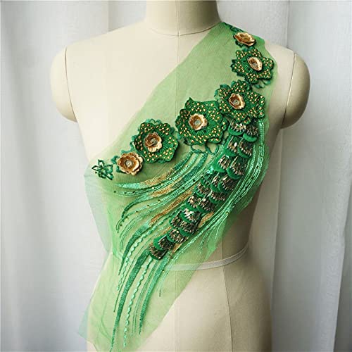Spitzenmotiv-Applikation, Spitzenstoff, Paillettenquaste, bestickt, Kleid, Applikationen, Kragen, Netzstoff Spitzenmotiv-Applikation, Spitzenstoff, Paillettenquaste, bestickt, Kleid, Applikationen, Kragen, Netzstoff von TYUrmiui