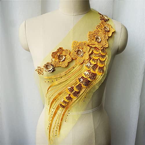 Spitzenmotiv-Applikation, Spitzenstoff, Paillettenquaste, bestickt, Kleid, Applikationen, Kragen, Netzstoff Spitzenmotiv-Applikation, Spitzenstoff, Paillettenquaste, bestickt, Kleid, Applikationen, Kragen, Netzstoff von TYUrmiui